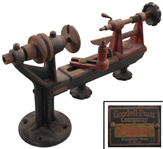 Goodell Pratt Company, Greenfield, Massachusetts: Complete & Usable Bench Mount Lathe
