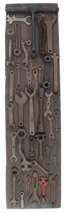 Assorted Makers: Display Board Of Early Wrenches