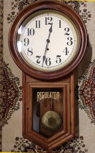 Sessions Clock Company, Forestville, Connecticut: Classic Schoolhouse Regulator Clock