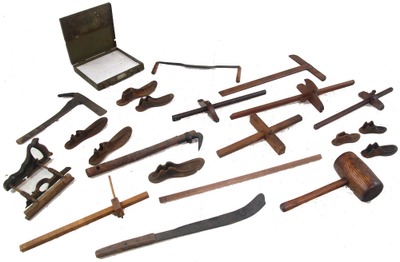 Assorted Makers: Lot Of Early Type Layout Tools