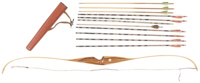Bear Archery, Gainesville, Florida, No. SU559: "Tigercat" Fibreglas Recurve Bow