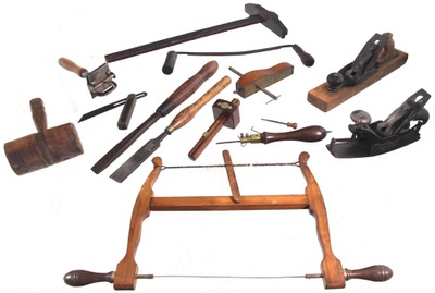Assorted Makers: Lot Of Early Type Woodworking Tools