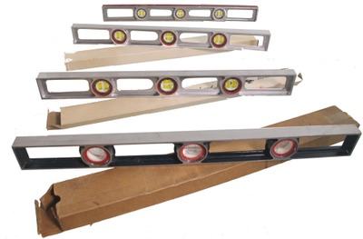 Assorted Makers: Four 24" Aluminum Spirit Levels