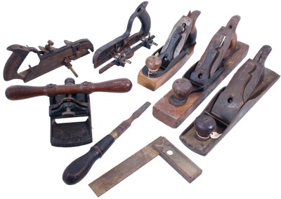 Assorted Makers: Lot Of Sound & Usabl Woodworking Tools