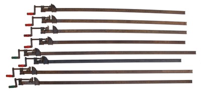 Cincinnati Tool Company, Cincinnati, Ohio: Lot Of Eight Seven Foot Bar Clamps