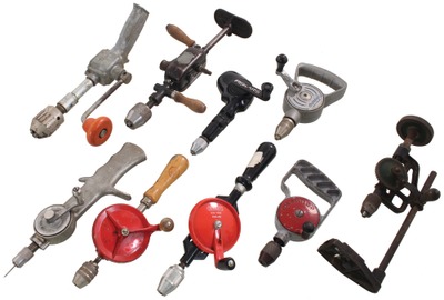 Assorted Makers: Lot Of Later Type Hand Drills