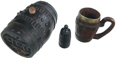 Assorted Makers: Three Early Wooden Ware Items
