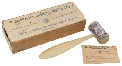 S.S. White Dental Manufacturing Company, No. 1: Rare "Surgical Mallet"