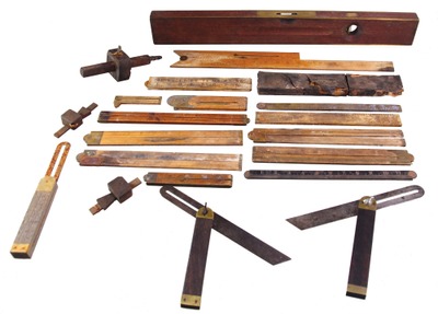 Assorted Makers: Lot Of Early Type Layout Tools