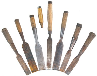 Assorted Makers: Lot Of Asst. Timber Framing Chisels