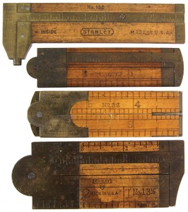 Stanley Rule & Level: Four Stanley Caliperding Rules