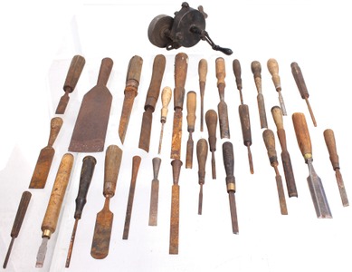 Assorted Makers: Lot Of Asst. Early Edge Tools