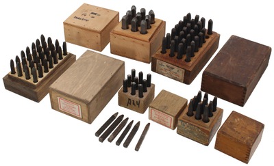Assorted Makers: Five Sets Of Letter And Number Stamps