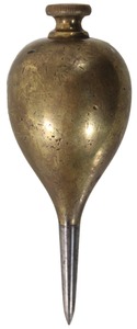 Unmarked: Early Turnip Form Brass Plumb Bob