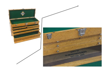 Goodell Pratt Company, Greenfield, Massachusetts: Solid Oak Machinists Tool Chest