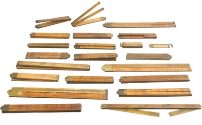 Assorted Makers: Lot Of Assorted Folding Rules