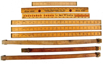 Assorted Makers: Lot Of Long Measuring Rules