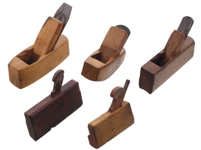 Assorted Makers: Five Clean Small Siz Woodworking Planes