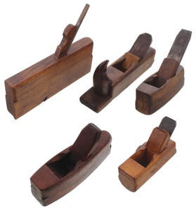Assorted Makers: Five Clean Small Siz Woodworking Planes