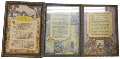 Assorted Makers: Three Art Nouveau Framed Prints