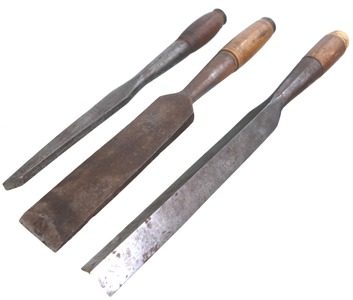 Assorted Makers: Three Clean Timber Framing Chisels