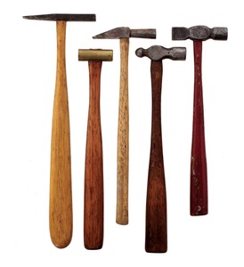Assorted Makers: Five Extra Clean Metal Wkg. Hammers