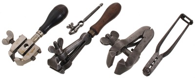 Assorted Makers: Five Small Size Vises & Hand Vise