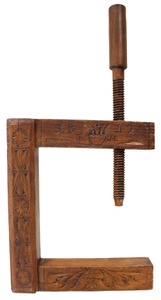 Unmarked: Early Carved & Decorated Clamp