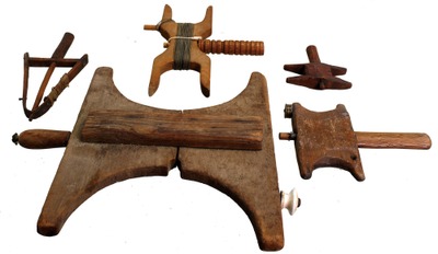 Unmarked: Five Early Wooden Line Winders