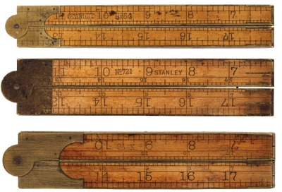 Stanley Rule & Level: Three Fully Brass Bound Folding Rules
