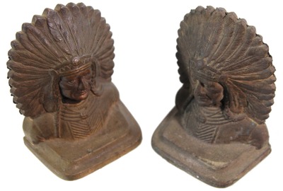 Unmarked: Pair Of Cast Bronze Bookends