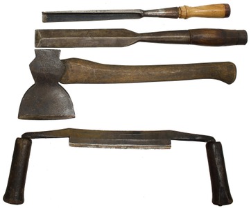 Assorted Makers: Four Timber Framing Edge Tools