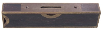 Stratton Brothers, Greenfield, Massachusetts: Rare Early Six-Inch Brass Bound Level