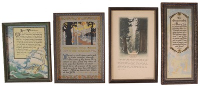 Assorted Makers: Four Framed Art Nouveau Prints