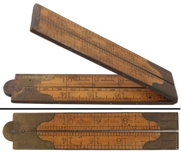 Lufkin Rule Company, Saginaw, Michigan, No. 982: Two Foot, Four Fold Folding Rule