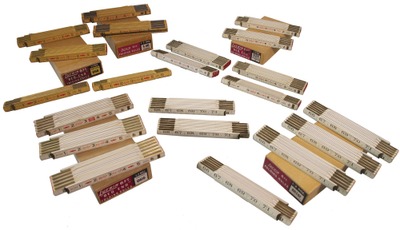 Lufkin Rule Company, Saginaw, Michigan: Five Boxes Of Zig- Zag Folding Rules