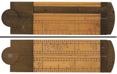 Lufkin Rule Company, Saginaw, Michigan, No. 171: Six Inch, Two Fold Folding Rule
