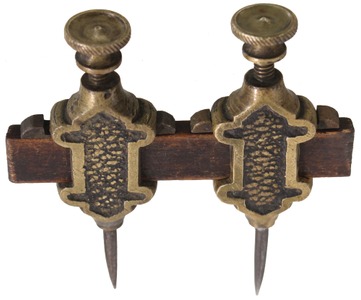 Unmarked: Pair Of Cast Bronze Trammels