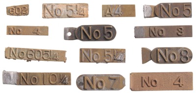 Stanley Rule & Level: Lot Of Foundry Number Plates