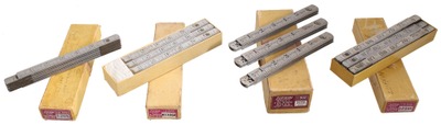 Lufkin Rule Company, Saginaw, Michigan: Four Boxes Of Alum. Folding Rules