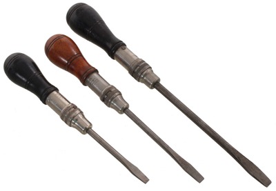 Gerge E. Gay, Manufacturer, Augusta, Maine: Three "Union" Patent Screwdrivers