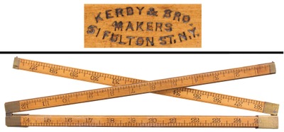 Kerby & Bro., New York, New York: Inside Measure Folding Rule