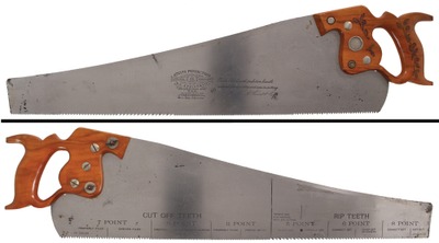 E.C. Atkins & Company, Indianapolis, Indiana, No. 53: Rare Saw Filing Demonstration Saw