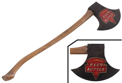 E.C. Simmons Hardware Company, St. Louis, Missouri: Rare Hollow Tin Advertising Axe