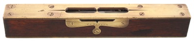 Unmarked: Showy Brass Faced Mahogany Level