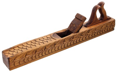 Unmarked: Fancy Carved "Fishscale" Plane