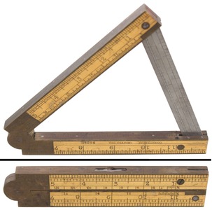 Chapin-Stephens Company, Pine Meadow, Connecticut, No. 036: Patent Inclinometer Folding Rule