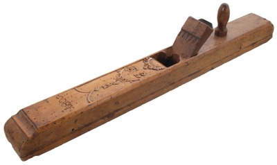 Unmarked: Fancy Carved Europea Jointer Plane