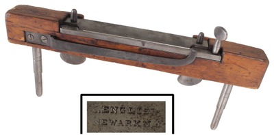 J. English, Newark, New Jersey: Early Bench Mount Leather Skiver