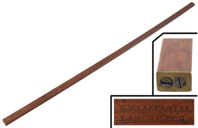E.W. Carpenter, Lancaster, Pennsylvania: Rare Maple Body Yard Measure Rule